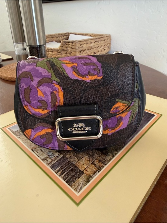 Coach Handbags - COACH Morgan Card Case (no chain strap) in Signature/Rose Print
